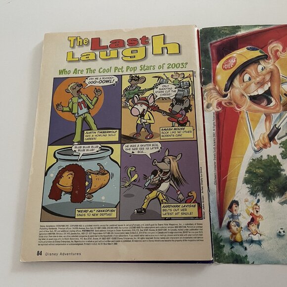 Disney Adventures Magazine March 2003 Comics Video Games Yugi Pokemon Zelda FLAW - Picture 12 of 13